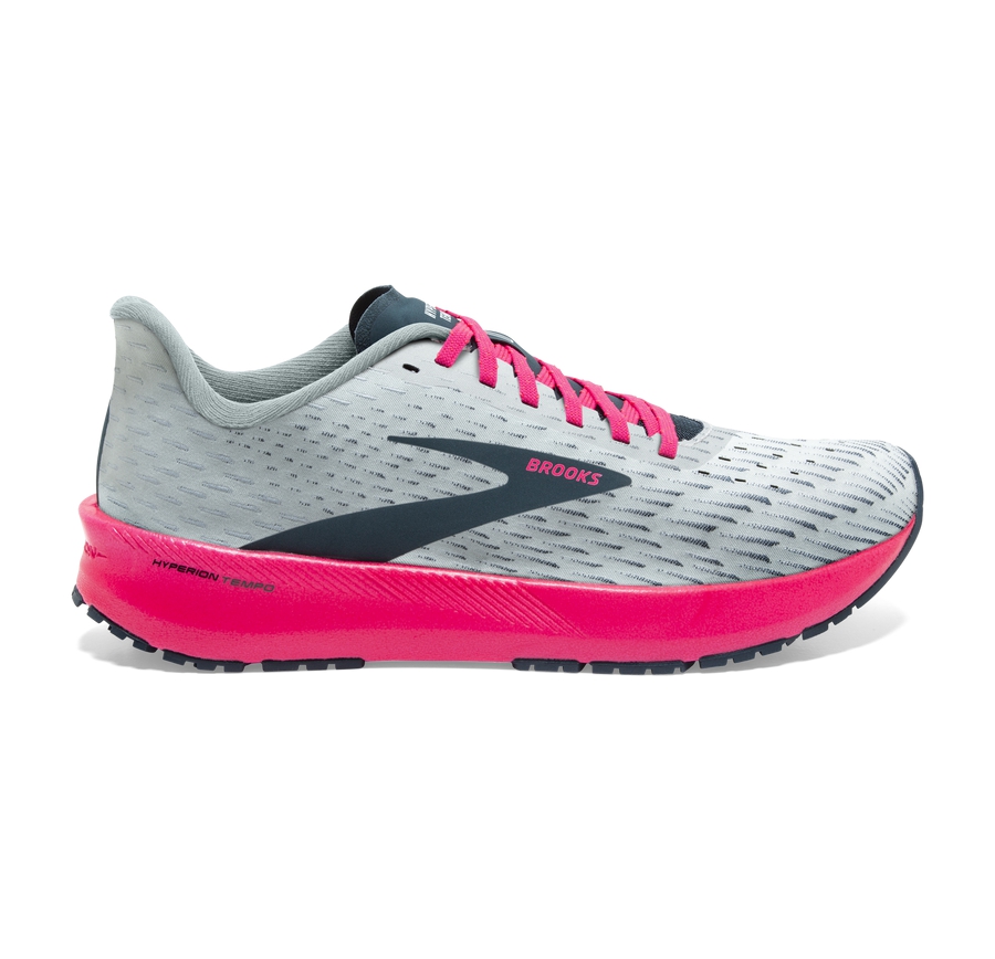 Brooks Womens Running Shoes Nz - Hyperion Tempo Grey/Navy/Pink ( CQRMX2904 )